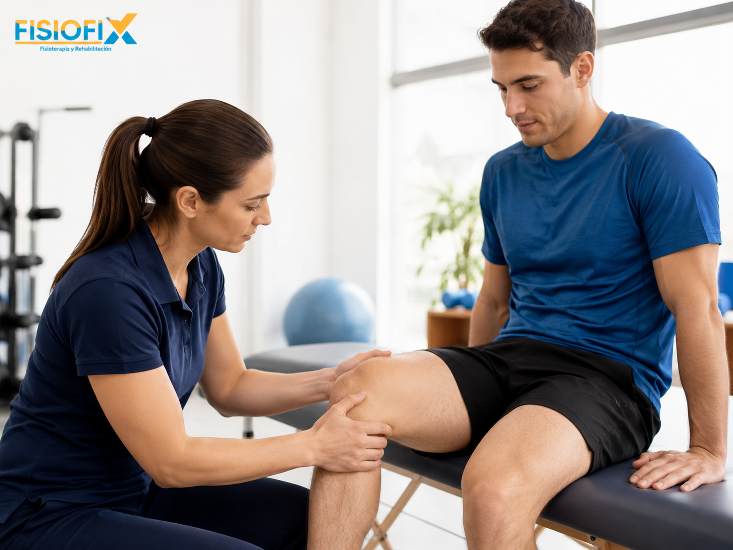 Clínica de rehabilitación deportiva en Lima con evaluación de rodilla en FisioFix